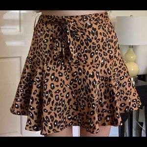 Vestique animal print skirt